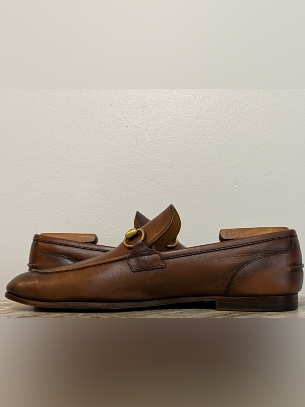 GUCCI JORDAAN Horsebit Leather Loafer Brown Ombre 9.5 / 10 US $1100 1953 - Picture 6 of 13